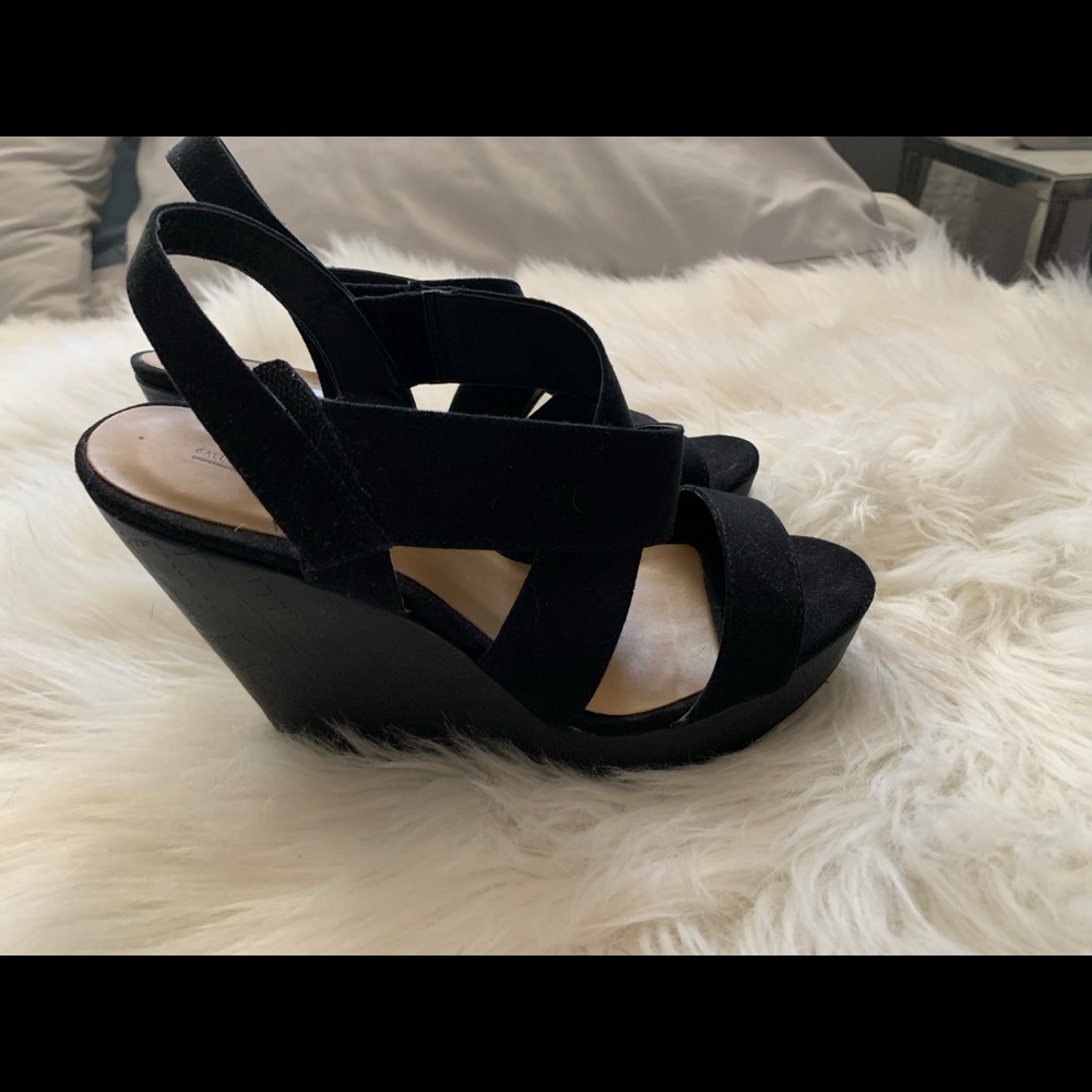 🌸Call it spring black wedge sandal